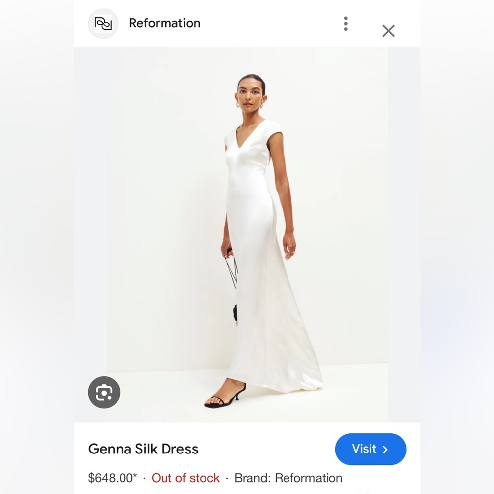 Reformation Genna Silk Dress